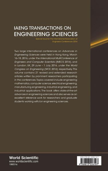 Produktbild: Iaeng Transact Eng Sci 2016