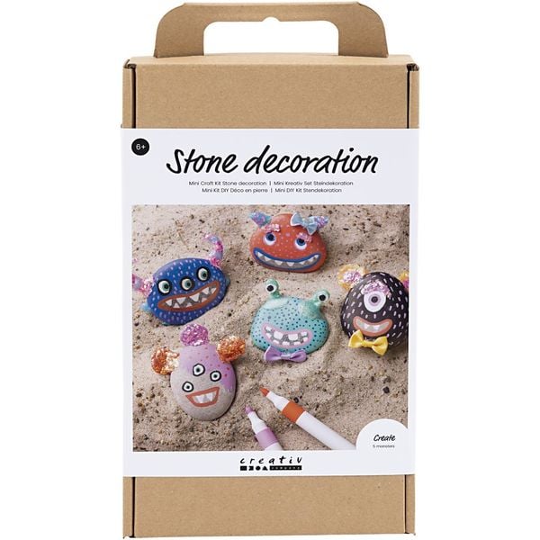 Produktbild: Creativ Company DIY Sets Basisversion Kreativ Set Steindekoration , Sortierte Farben, Monster, Kreativ Box