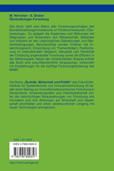 Produktbild: &Ouml;kotoxikologie-Forschung