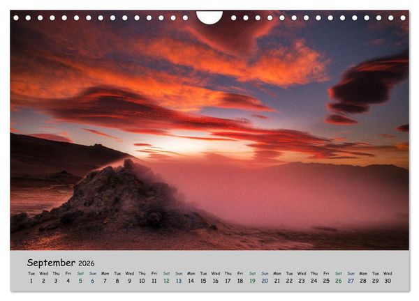 Produktbild: Natural scenery of Iceland (Wall Calendar 2026 DIN A4 landscape), CALVENDO 12 Month Wall Calendar