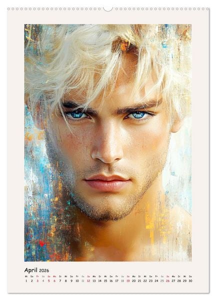 Produktbild: M&auml;nnerportraits. Gesichter der modernen Kunst (Wandkalender 2026 DIN A2 hoch), CALVENDO Monatskalender