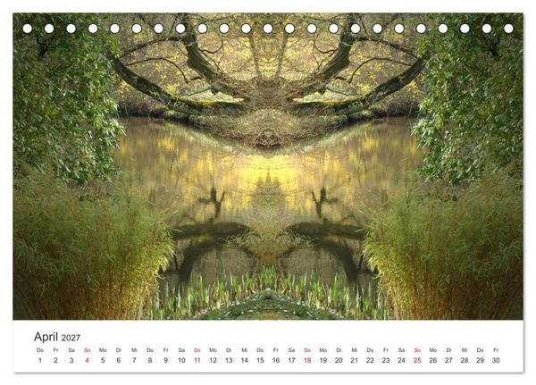 Produktbild: Spiegelwelten - Natur anders sehen (Tischkalender 2027 DIN A5 quer), CALVENDO Monatskalender