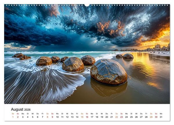 Produktbild: Neuseeland - Land der tausend Horizonte (Wandkalender 2026 DIN A2 quer), CALVENDO Monatskalender