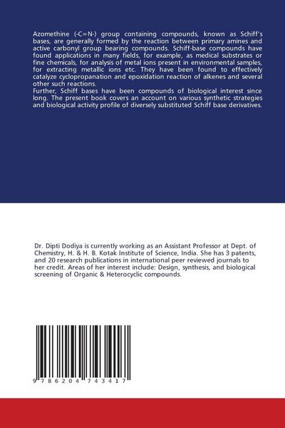 Produktbild: Schiff Bases: Account on Synthetic Strategies & Bioactivity