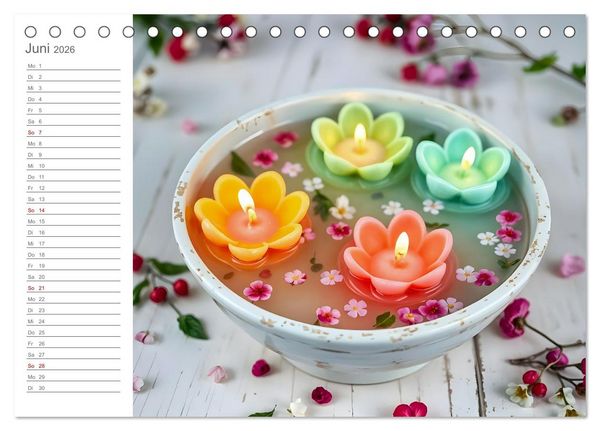 Produktbild: Kerzenpoesie - Romantische Kerzenkunst in stimmungsvollen Szenen (Tischkalender 2026 DIN A5 quer), CALVENDO Monatskalender