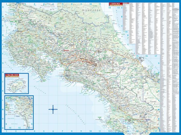 Produktbild: Costa Rica, Borch Map