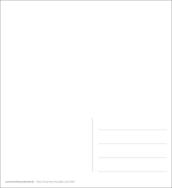 Produktbild: Now I know how the rabbit runs Postkartenkalender 2027 - 53 denglische Spr&uuml;che und Sprichw&ouml;rter