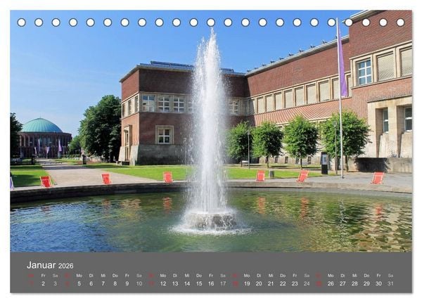 Produktbild: Grosse Brunnen und Wasserspiele in D&uuml;sseldorf (Tischkalender 2026 DIN A5 quer), CALVENDO Monatskalender