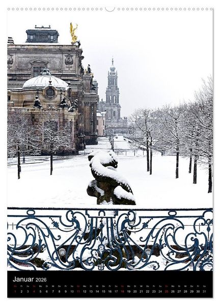 Produktbild: Die wundersch&ouml;ne Stadt Dresden (Wandkalender 2026 DIN A2 hoch), CALVENDO Monatskalender