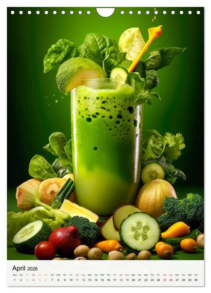 Produktbild: Smoothie Symphony (Wall Calendar 2026 DIN A4 portrait), CALVENDO 12 Month Wall Calendar
