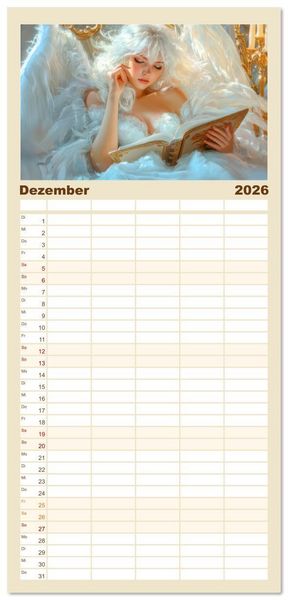 Produktbild: Familienplaner 2026 - Willkommen im Fantasieland - M&auml;rchenbilder mit 5 Spalten (Wandkalender, 21 x 45 cm) CALVENDO