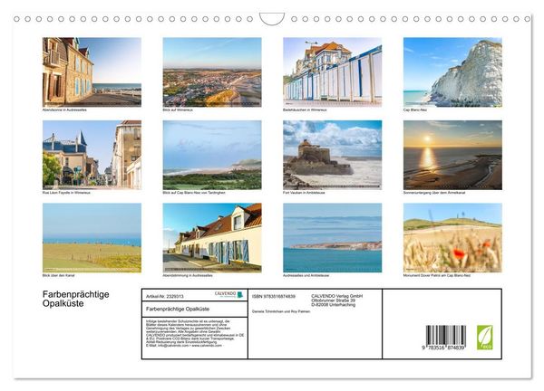 Produktbild: Farbenpr&auml;chtige Opalk&uuml;ste (Wandkalender 2027 DIN A3 quer), CALVENDO Monatskalender