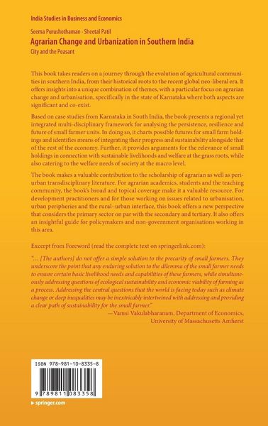 Produktbild: Agrarian Change and Urbanization in Southern India