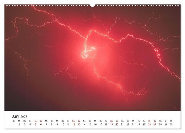 Produktbild: Gewitter - atemberaubende Naturschauspiele (hochwertiger Premium Wandkalender 2027 DIN A2 quer), Kunstdruck in Hochglanz