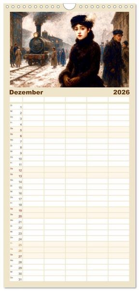 Produktbild: Familienplaner 2026 - Leo Tolstoi mit 5 Spalten (Wandkalender, 21 x 45 cm) CALVENDO