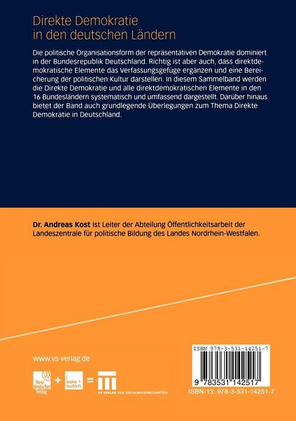 Produktbild: Direkte Demokratie in den deutschen L&auml;ndern