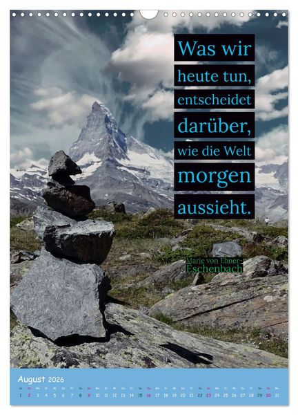 Produktbild: Zeit f&uuml;r...Ver&auml;nderungen mit Weisheiten und Zitaten (Wandkalender 2026 DIN A3 hoch), CALVENDO Monatskalender