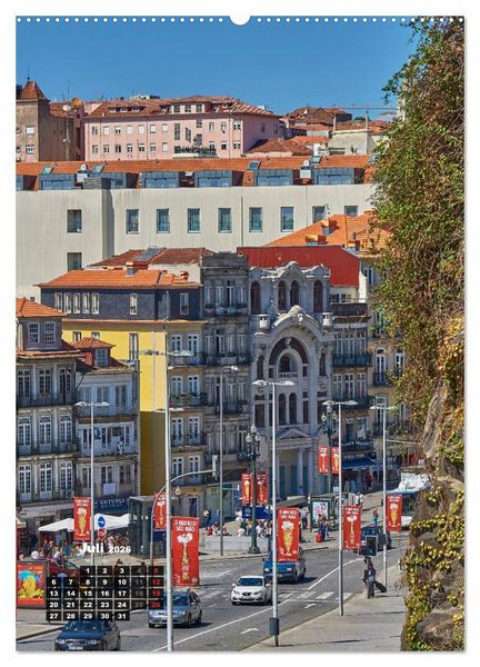 Produktbild: Porto Tag und Nacht (hochwertiger Premium Wandkalender 2026 DIN A2 hoch), Kunstdruck in Hochglanz