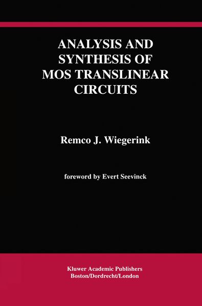 Produktbild: Analysis and Synthesis of MOS Translinear Circuits