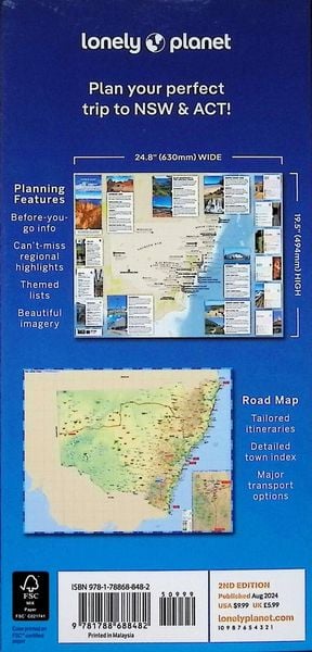 Produktbild: Lonely Planet New South Wales & ACT Planning Map