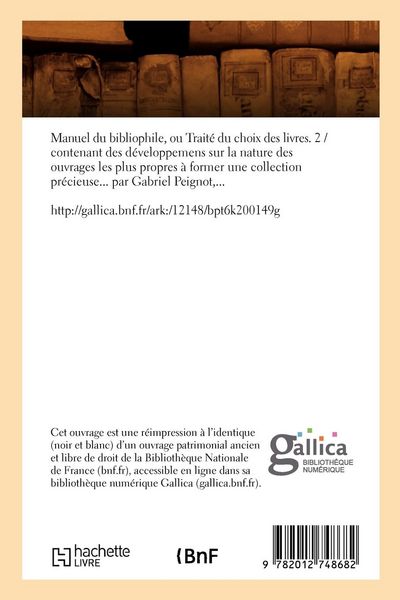 Produktbild: Manuel du bibliophile, ou Trait&eacute; du choix des livres. 2 (&Eacute;d.1823)