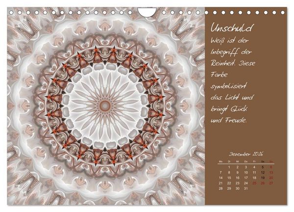 Produktbild: Kleine Chakrenlehre (Wandkalender 2026 DIN A4 quer), CALVENDO Monatskalender