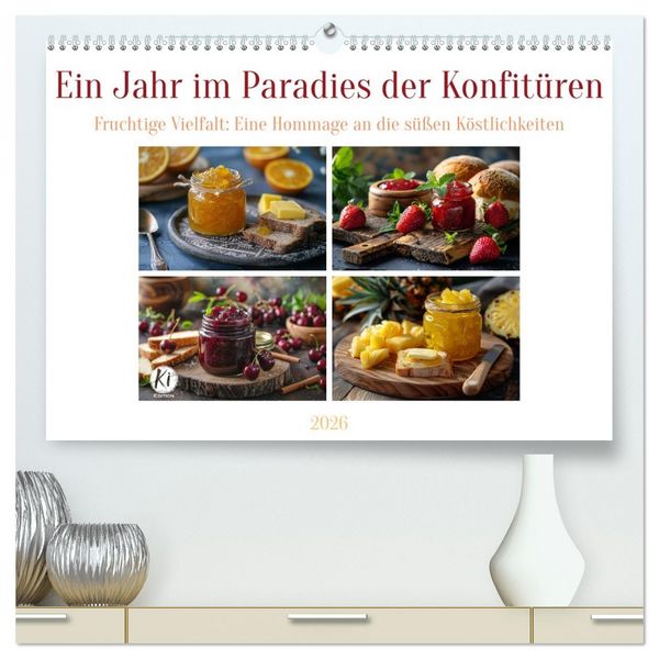 Produktbild: Ein Jahr im Paradies der Konfit&uuml;ren (hochwertiger Premium Wandkalender 2026 DIN A2 quer), Kunstdruck in Hochglanz