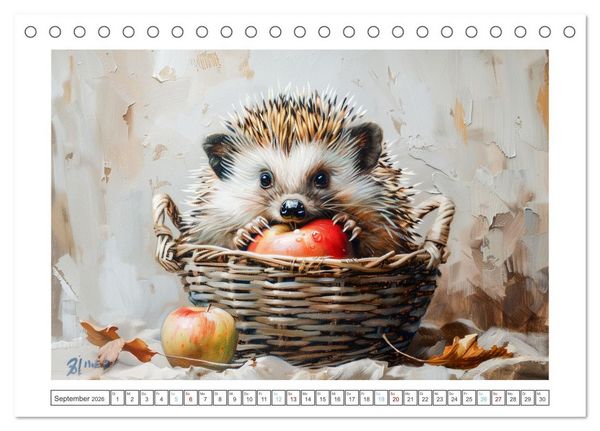 Produktbild: Lustige Igel (Tischkalender 2026 DIN A5 quer), CALVENDO Monatskalender