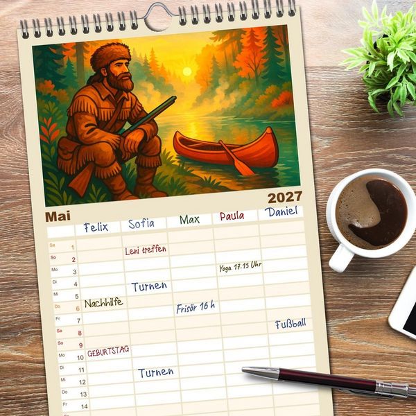 Produktbild: Familienplaner 2027 - Nordamerika von Alaska bis Texas - Wild, Weit und Wundersch&ouml;n mit 5 Spalten (Wandkalender, 21 x 45 cm) CALVENDO