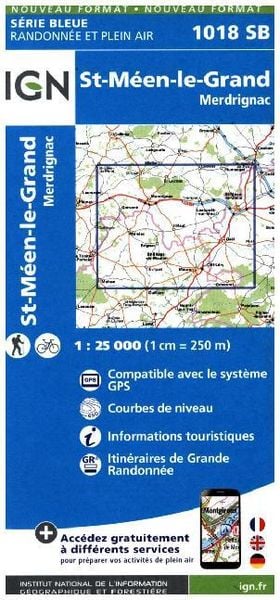 St.-Meen le Grand, Karte von , IGN Frankreich, 978-2-7585-3523-2