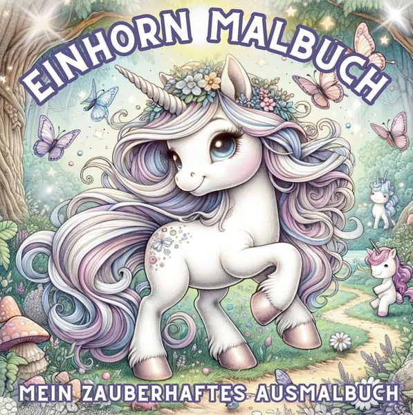 Produktbild: Einhorn-Abenteuer: Malbuch f&uuml;r M&auml;dchen - 50 magische Ausmalvorlagen!