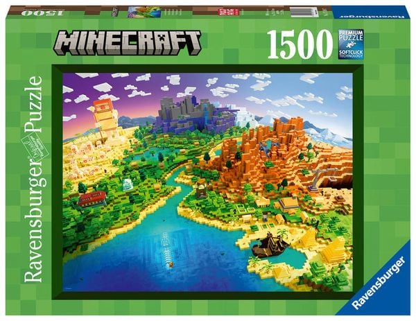 Puzzle Ravensburger World of Minecraft 1500 Teile