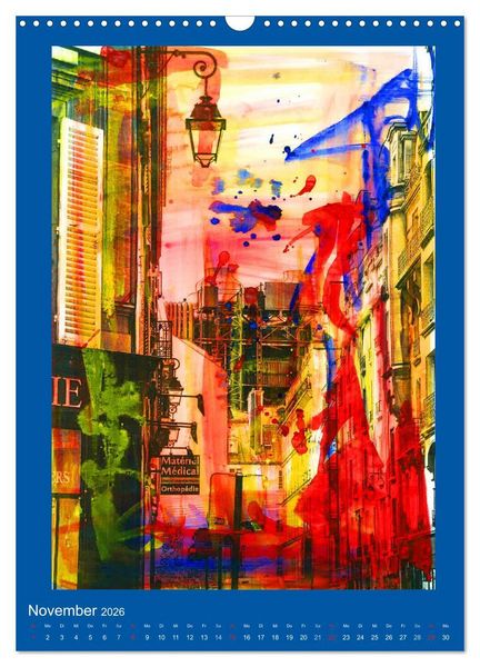 Produktbild: bemaltes Paris (Wandkalender 2026 DIN A3 hoch), CALVENDO Monatskalender