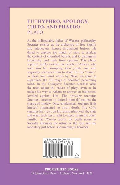 Produktbild: The Euthyphro, Apology, Crito, and Phaedo