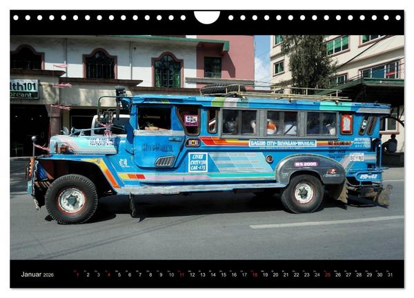 Produktbild: Jeepneys (Wandkalender 2026 DIN A4 quer), CALVENDO Monatskalender