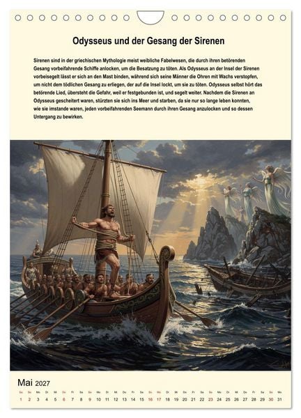 Produktbild: Helden der griechischen Mythologie (Wandkalender 2027 DIN A4 hoch), CALVENDO Monatskalender