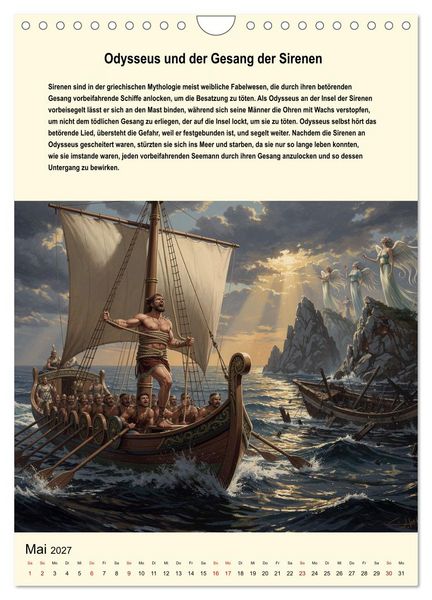 Produktbild: Helden der griechischen Mythologie (Wandkalender 2027 DIN A4 hoch), CALVENDO Monatskalender