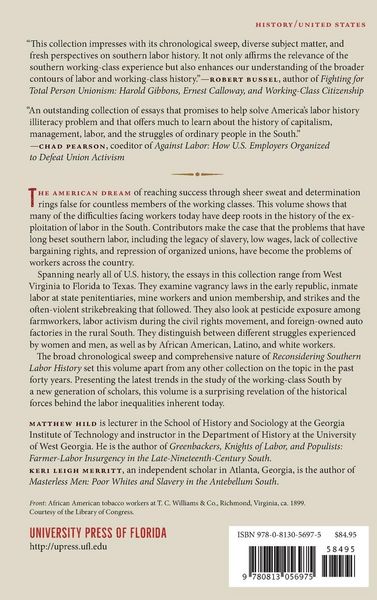 Produktbild: Reconsidering Southern Labor History