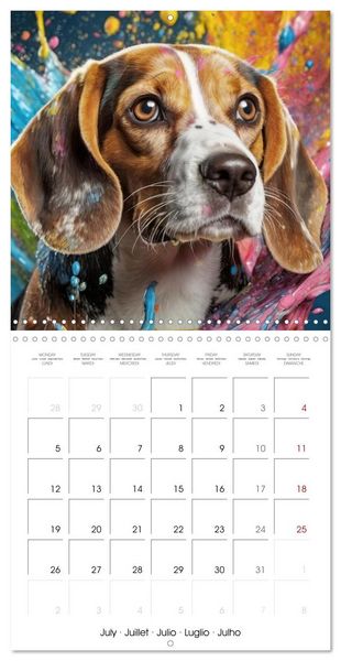 Produktbild: Colourful Splash Dogs (Wall Calendar 2027 12 &times; 12 Inch) CALVENDO 12 Month Wall Calendar