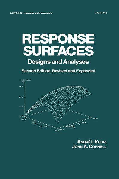 Produktbild: Response Surfaces: Designs and Analyses