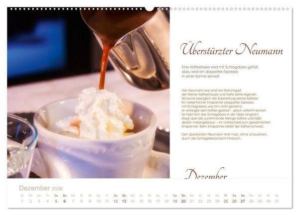 Produktbild: Wiener Kaffeerezepte (hochwertiger Premium Wandkalender 2026 DIN A2 quer), Kunstdruck in Hochglanz