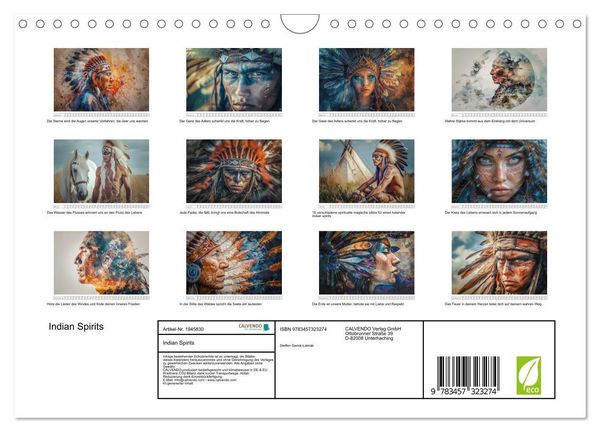 Produktbild: Indian Spirits (Wandkalender 2026 DIN A4 quer), CALVENDO Monatskalender