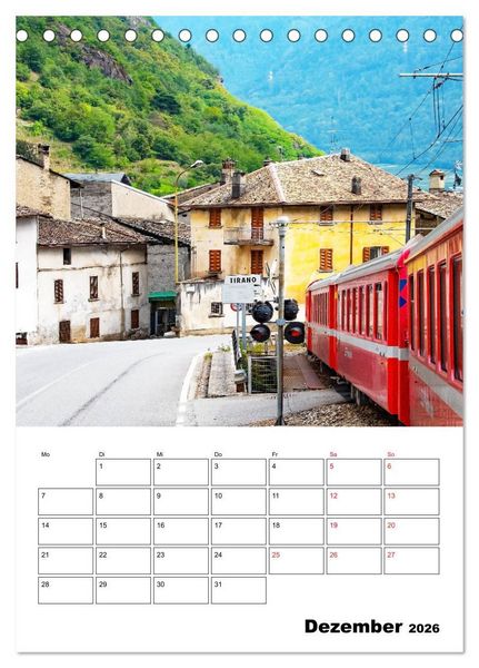 Produktbild: Rh&auml;tische Bahn - aussichtsreiches Bahnerlebnis (Tischkalender 2026 DIN A5 hoch), CALVENDO Monatskalender