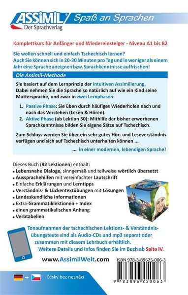 Produktbild: ASSiMiL Tschechisch ohne M&uuml;he Lehrbuch - Niveau A1-B2