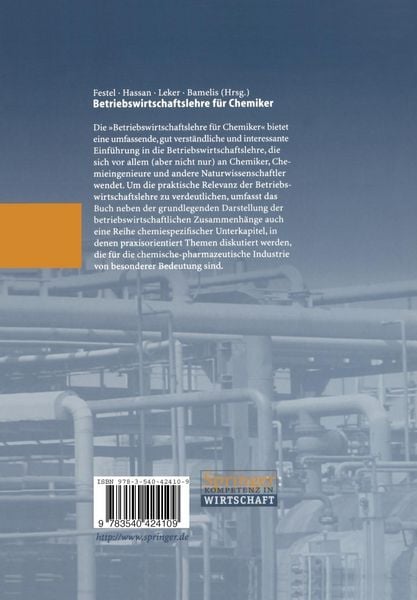 Produktbild: Betriebswirtschaftslehre f&uuml;r Chemiker