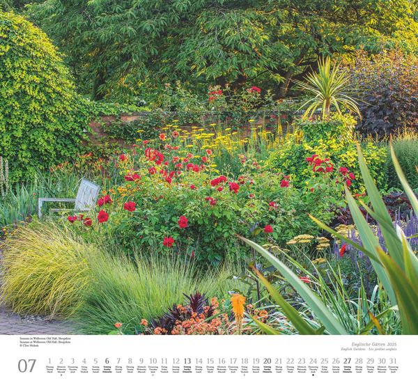 'Englische Gärten 2025 DUMONT GartenKalender mit allen wichtigen