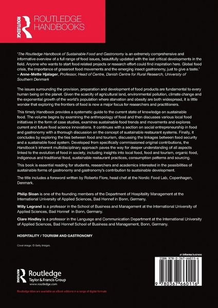 Produktbild: The Routledge Handbook of Sustainable Food and Gastronomy