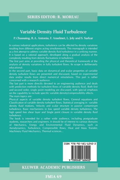 Produktbild: Variable Density Fluid Turbulence