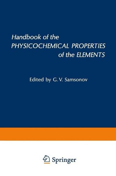 Produktbild: Handbook of the Physicochemical Properties of the Elements
