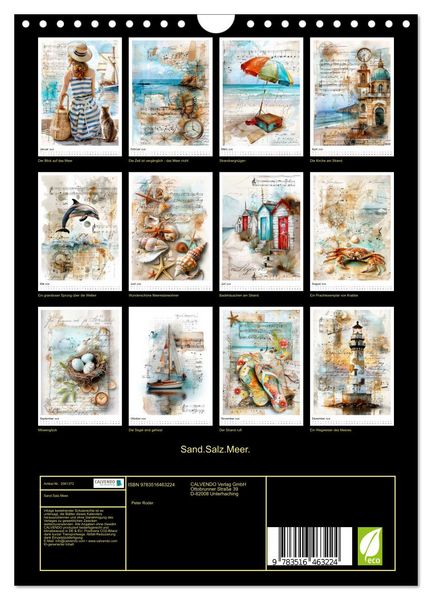 Produktbild: Sand.Salz.Meer. (Wandkalender 2026 DIN A4 hoch), CALVENDO Monatskalender